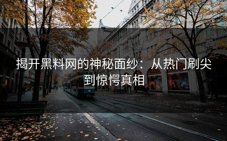 揭开黑料网的神秘面纱：从热门刷尖到惊愕真相